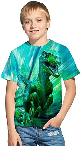 Deca 3D Print grafički Tees Funny Cartoon dinosaurusi kratki rukav majice za mlade dječake djevojčice 4-14 godina