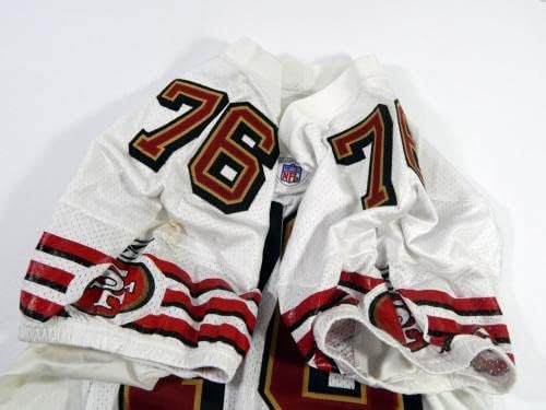 2002 San Francisco 49ers Lee 76 Igra izdana bijeli dres 50 DP45423 - Neintred NFL igra rabljeni dresovi