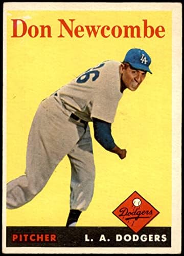 1958 TOPPS 340 Don Newcombe Los Angeles Dodgers VG / ex Dodgers