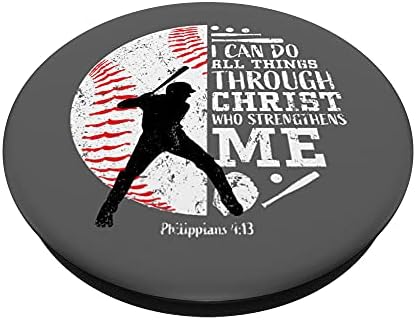 Cool Baseball Gifts Boys Kids Christian Bible Verse Popsockets zavariv popgrip
