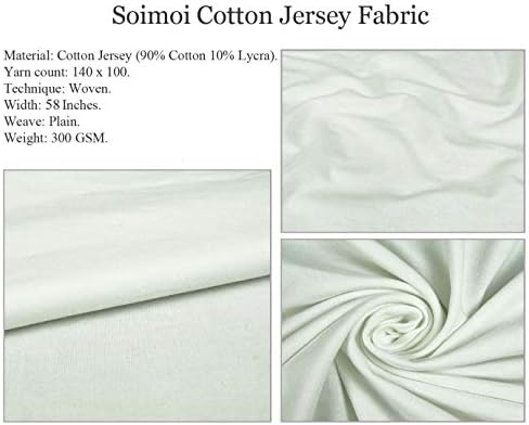 Soimoi Cotton Jersey Fabric pravougaonik Shirting Print Fabric by the Yard 58 inch Wide