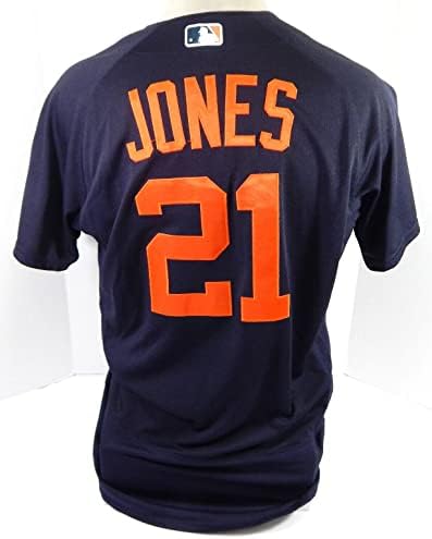 2021 Detroit Tigers Jacoby Jones 21 Igra izdana POS rabljeni mornarski dres ST 44 3 - Igra Polovni MLB dresovi