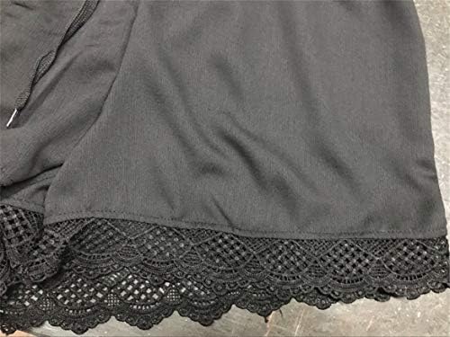 Andongnywell ženski elastični struk laciranje sportskih kratkih kratkih hlača