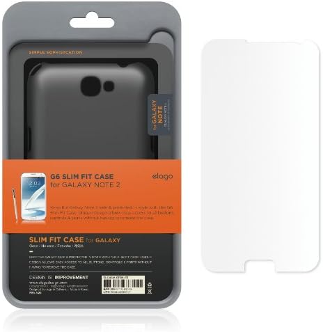 ELAGO G6 Slim Fit futrola za Galaxy Note 2 + HD Professional Extreme Clear Film uključen - puna maloprodajna ambalaža - mekani osjećaj