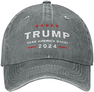 Šešir 2024 vratite Ameriku na izbore-povratni šeširi Vintage Podesiva bejzbol kapa pamučna MAGA šešir crna