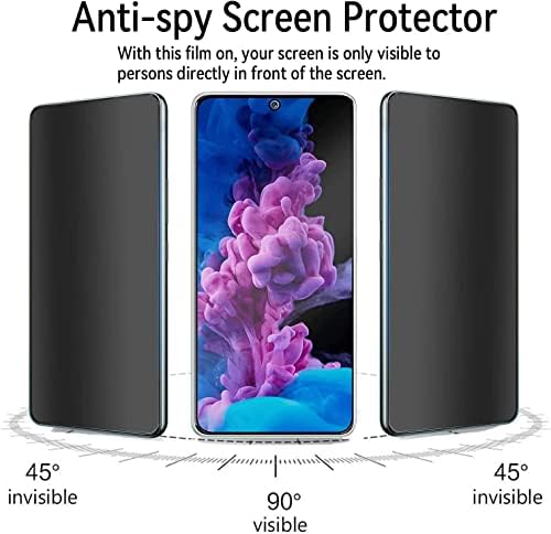 [2 paketa] Zaštita ekrana za privatnost za Google Pixel 6a, [Anti-Spy] [9h tvrdoća] [Anti-Scratch] [bez mjehurića] kaljeno staklo Zaštita ekrana za Google Pixel 6a