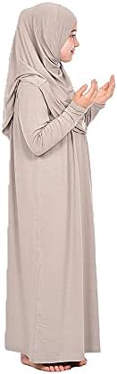 Ihvan online muslimanska haljina za djevojčice, jednodijelna Islamska molitvena haljina dugih rukava sa hidžabom