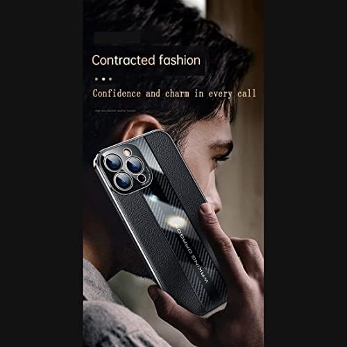 Lonuo Telefonska kutija Koža + Carbon Fiber Futrola Dizajnizirana sa Huawei Nova 8 sa zaštitom fotoaparata, potpuno otporan na udarce