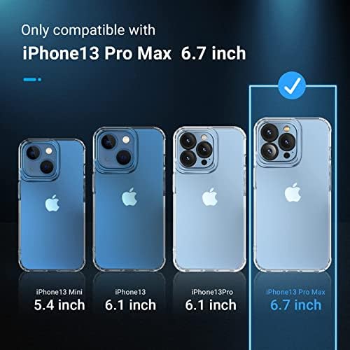 Obriši iPhone 13 Pro Max Case sa 1 iPhone 13 Pro Max Zaštitni ekran, 1 iPhone 13 Pro Max Zaštitni ekran sa vodičem i iPhone 13 Max