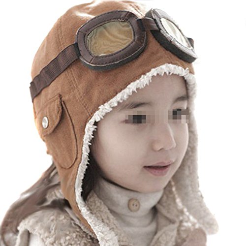 Ewanda Store Unisex Baby Kids 'Pilot Aviator Fleece Warme kapa sa ušicama