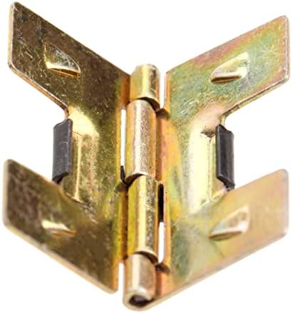 SDGH 20pc 20x18mm Retro Mini proljetne šarke Zlatni ormar Šarke Mala drvena poklon kutija ukrasni šarki za namještaj Hardver