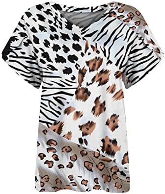 Ženska bluza Moda 2023 Digitalni tiskani kratki rukav V-izrez V-izrez