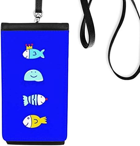 Ocean Ribe Jellyfish Art Deco poklon modni telefon novčanik torbica viseći mobilni torbica crnog džepa