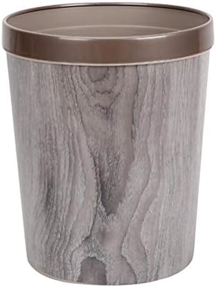 DoItool kan za smeće 12l smeće bin imitacija drvena zrna kruga kutija za odlaganje kantu za smeće Karfil za skladištenje stola