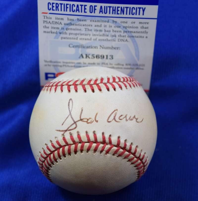 Hank Aaron PSA DNA COA Autograph Nacionalna liga Onl potpisan bejzbol 5