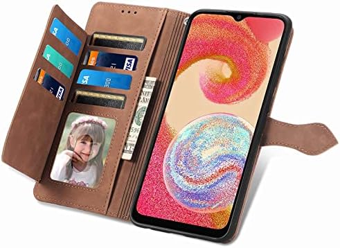 Kućište za telefon Premium kožna futrola za Samsung Galaxy A04E, magnetni flip telefon [TPU Shootofoff Inner Shell], ručni remenske