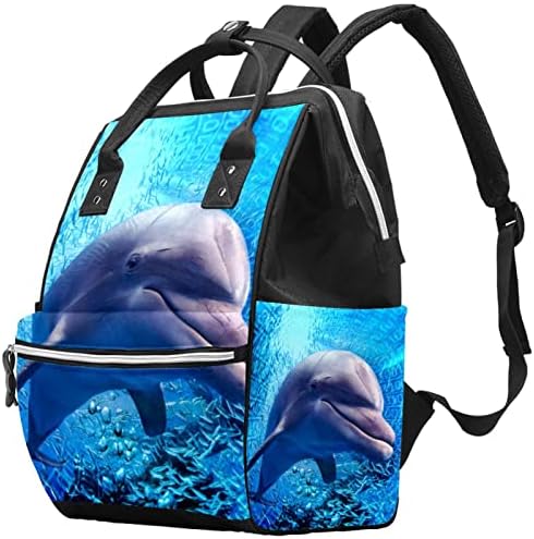 Guerotkr putnički ruksak, vrećica za pelene, ruksake Pelenerine, računarski binarni kod 3D Swirl Whale
