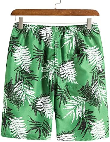 Muškarci Proljeće Ljeto 2 komada Plaža Štampana majica s kratkim rukavima kratka set TOP rever modni komim sa jaknom zelenom bojom