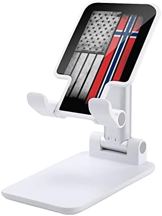 Vintage USA Norveška zastava za mobitel za stol za stol sklopivi držač telefona Visina Podesivi čvrst postolje ružičasti stil