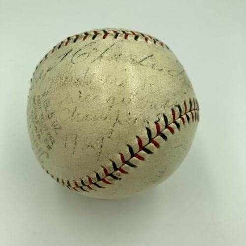 1929 Chicago Cubs ubica ubojica potpisao bejzbol hack Wilson Rogers Hornsby JSA - autogramirani bejzbol