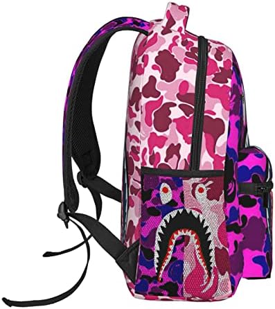 Vkaxopt ruksak shark Teeth Camo ruksaci putni laptop Daypack veliki kapacitet torba za knjige modni izdržljiv paket za muškarce i