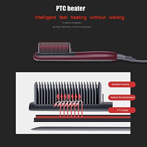 YFQHDD PTC Grijanje Električna keramička kosa ispravljač češlja četkica za ispravljanje glaza glatko češći češalj Iron autoliziranje