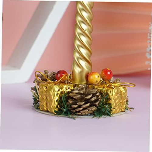 Yardwe Božić dekorativni svijećnjaci para Mesa de svijećnjak vijenac prsten Božić svijećnjak prsten Božić svijećnjak prsten Božić