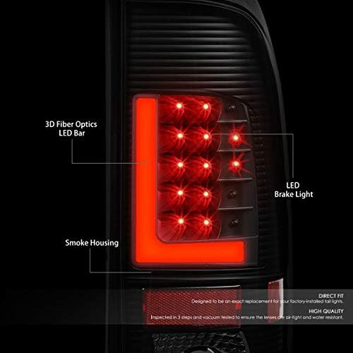 Kompatibilno sa Ford Super Duty 3rd Gen dimljenim sočivima jantarnim bočnim farovima + crno dimljeno sočivo crveno 3D LED zadnje svjetlo