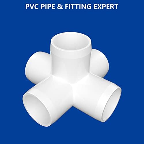 letsFix PVC priključci za koljeno 1 1/4 inča, 5-Smjerni PVC konektori za SCH40 1 1/4 inča PVC cijevi-dostupni su projekti PVC namještaja