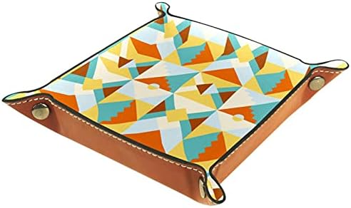 Folding Rolling Dice igre Tray koža Square nakit ladice & gledati, ključ, novčić, Candy Storage Box Desert Colored