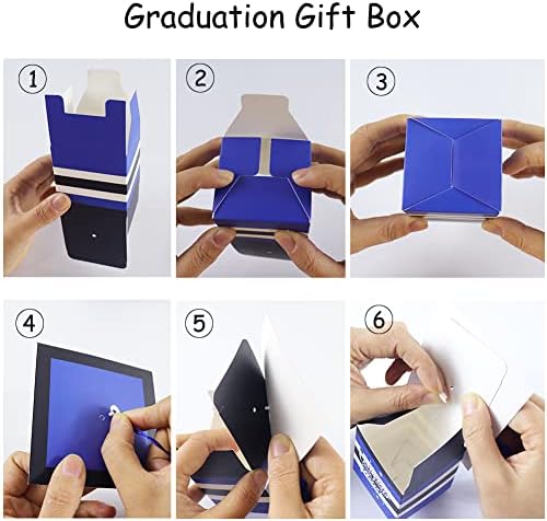 30kom diplomska kapa kutije za slatkiše 2023 plave čestitke kutije za poklone za diplomiranje kutija za poslastice sa Resicom za Maturalnu
