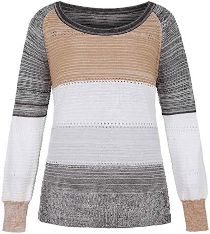 Ženski džemperi modni casual patchwork dugih rukava džemper bluza vrhovi božić