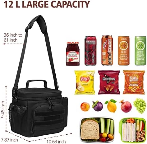 F-torba za ručak za muškarce izolovana kutija taktički izdržljivi veliki hladnjak za žene za odrasle, izolacija debljine 8 mm, nepropusna