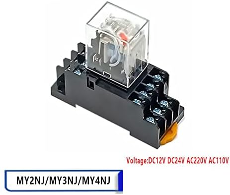 TWRQA 1set power Relay Coil General DPDT mikro Mini elektromagnetni Relejni prekidač sa bazom utičnice LED AC 110/220V DC 12 / 24V
