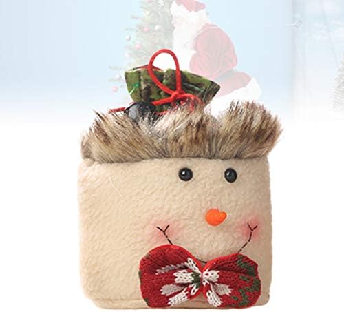 Amosfun Santa poklon torba Wrap Bag 3d Drawstring Candy torbica sa Bell Portable Party Favor torba Holiday New Years Eve potrepštine