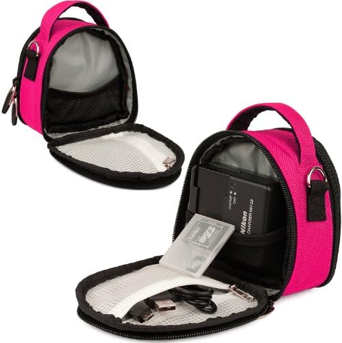 Pink siva Mini tanka putna digitalna torbica za nošenje kamere sa pretincem za dodatnu opremu za Panasonic Lumix DMC digitalna kamera