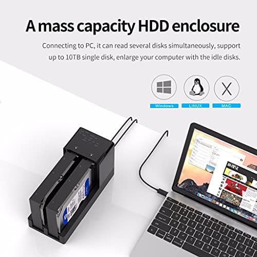 KJHD 2.5 3.5 Sata HDD priključna stanica za kućište Offline klon Super Speed USB 3.0 hard disk podrška 10TB 2 zaliv