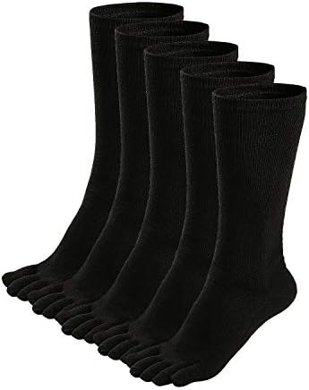 ZAKASA muške čarape Atletski jastuk za trčanje pet prstiju pamučne čarape za posadu