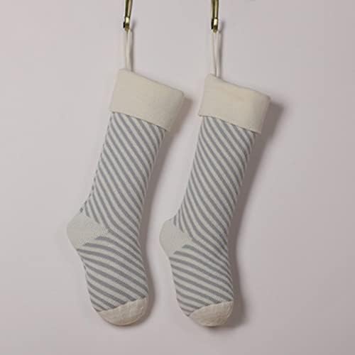 Božićni ukrasi Božićne čarape poklon torba Dječji bomboni zatvoreni božićni čarapa poklon za pletenje čarape Vintage božićne minijature