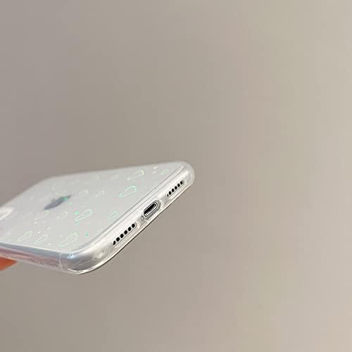 Hzcwxqh Cute Glitter Clear Laser Love Hearts futrola za telefon kompatibilna sa iPhoneom 6, iPhoneom 6s, tankim tankim mekanim poklopcem