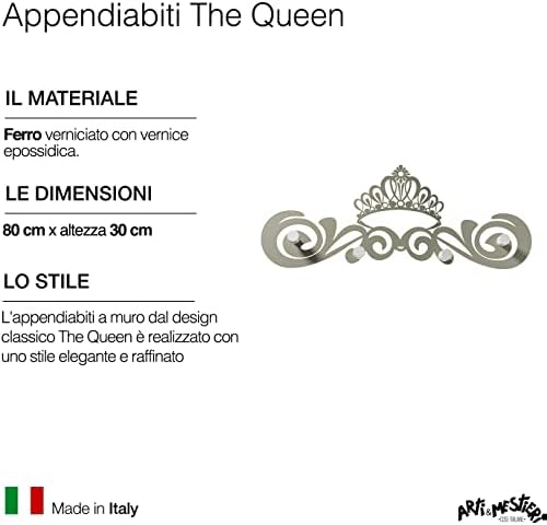 Arti & Mestieri The Queen Design Caller Hanger izrađen u Italiji - željezo 80 x 30 cm
