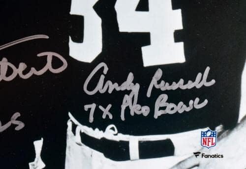 Jack Lambert Jack Ham Andy Russell potpisao Steelers 8x10 b / w photo w / pb-baw holo - autogramirane NFL fotografije
