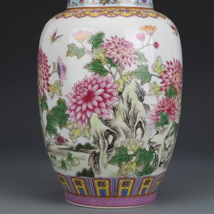 TJLSS Enamel Chrysanthemum Potkriveni Pot čaj JAR Antikni kolekcija Antikni Jingdezhen Porcelanski ukrasi