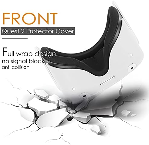 Zaštitna pokrov za ljuštenje za Quest 2 Oculus pribor VR silikonska kožna prednja strana zaštitnika za zaštitu za zaštitu od prašine