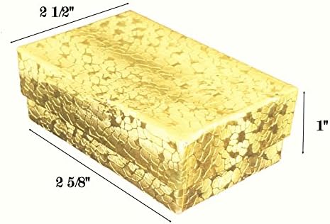 888 displej USA® 25 kutija za nakit od pamuka sa zlatnom folijom poklon displej 2 1/8 x 1 5/8x 3/4