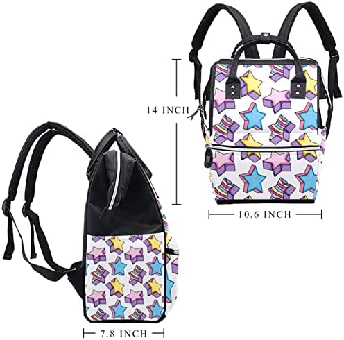 PASER TAG STAR PINK ruksak vodootporna torba multifunkcionalna vreća za promjenu pelena za muškarce žene 10,6x7,8x14in
