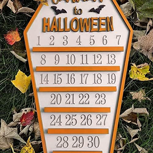 Drveni Odbrojavanje Do Halloween Coffin Kalendar Sa Pokretnim Halloween Ukras Odbrojavanje Do Halloween Halloween Kalendar Maćeha