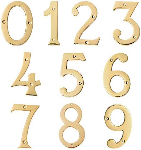 Motiv 4-inčni čvrsti mesing lakirani polirani vanjski dekor poštanski sandučić brojevi Kućni brojevi za vanjske kuće Brojevi Adresa