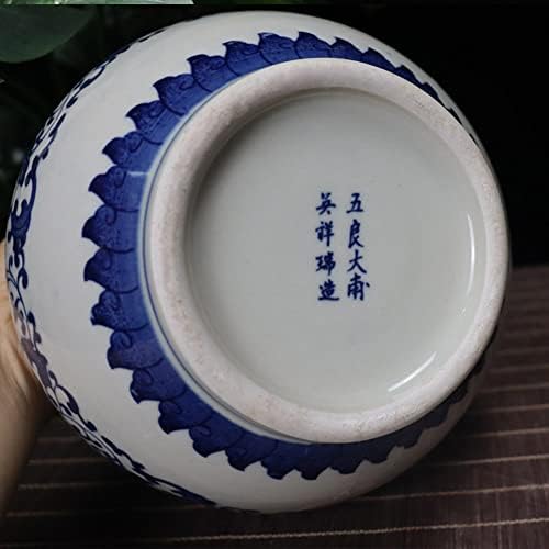 Wlbhwl Porcelanski ukrasni tegljač za ispis vaze đumbir jar središnja dekor plava i bijela porculana kineski ljekovi, limenke za skladištenje
