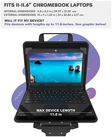 UZBL bez patentnih sa zatvarača 11-11.6 inča Chromebook futrole Zaštitni laptop Hard Cover rukava | Eva Lite uvijek na poslu u slučaju